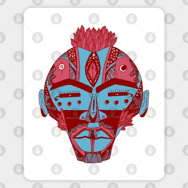 Pastel Tones African Mask 4 Magnet by kenallouis